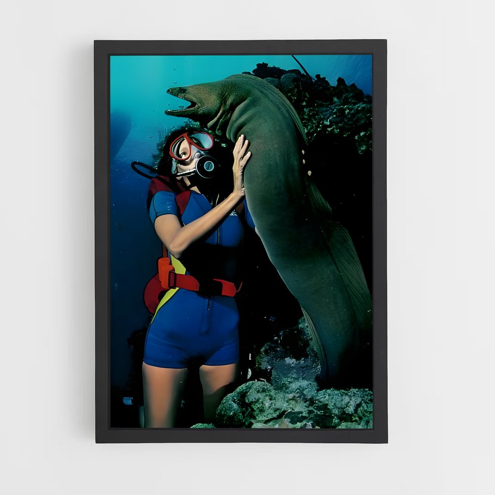 Poster Étreinte des Profondeurs – affiche Plongeon depuis une plateforme (vue 2)